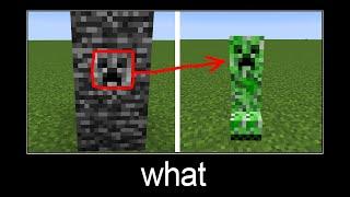 Minecraft wait what meme part 168 creeper bedrock