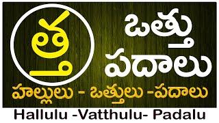 Tha Vattu Padalu  How to write Tha vattu  త వత్తు పదాలు  Hallulu vatthulu padalu in telugu