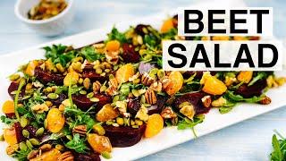 How to Make BEET SALAD RECIPE WITH ARUGULA and BALSAMIC VINAIGRETTE easy vegan