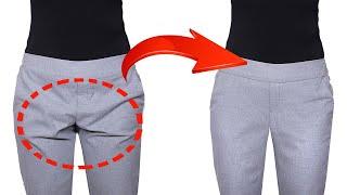 A sewing trick how to fix creases on the trousers simply