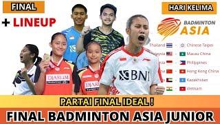 JADWAL FINAL BADMINTON ASIA JUNIOR CHAMPIONSHIPS 2024FINAL IDEAL