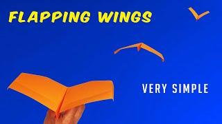 flapping wings paper plane  How To Make a paper airplane fly like a bat
