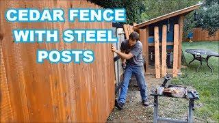 BEST WAY TO BUILD A CEDAR FENCE Wood with steel postsbrackets