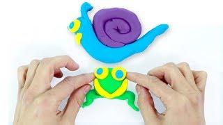 Rana y Caracol de plastilina  Play Doh