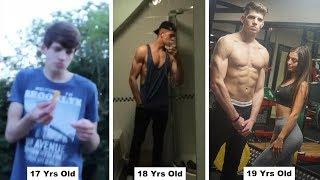 My Body Transformation  Anorexic to Muscular 25KG+ 17-19 Years Old