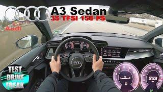 2020 Audi A3 35 TFSI Limousine Sedan 150 PS TOP SPEED AUTOBAHN DRIVE POV