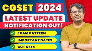 CGSET 2024  Exam Pattern Important Dates CutOffs & Eligibility  CGSET Latest Update By GP Sir