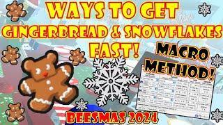 HOW TO GET GINGERBREAD & SNOWFLAKES TOKENS FAST *INCLUDING MACRO METHOD*  BEESAMS 2024  ROBLOX