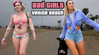 4k BAD GIRLS ON DREARY SUNDAY AT VENICE BEACH  E-BIKE RIDE  California 