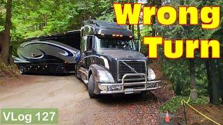 HUGE RV We didnt pay attention WHAT to do? Detour Wildfire. HDT RV. Fulltime RV Life. RV couple