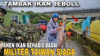 Tambak Ikan Jebol Warga Cari Ikan Militer Taiwan Siaga