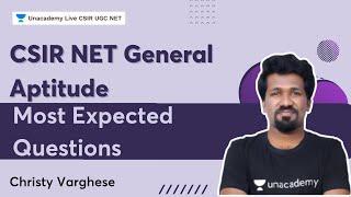 CSIR-NET General Aptitude  Most Expected Questions  Christy Varghese  CSIR UGC NET 2022