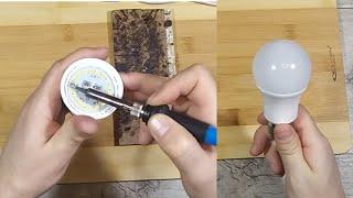 Как починить и разобрать светодиодную лампу + БЫСТРЫЙ ремонт светодиодной LED лампочки
