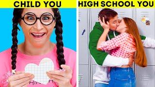 HIGH SCHOOL YOU VS CHILD YOU  Different Types Of People Relatable Moments