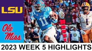 #13 LSU vs #20 Ole Miss AMAZING GAME  College Football Week 5  2023 College Football Highlights