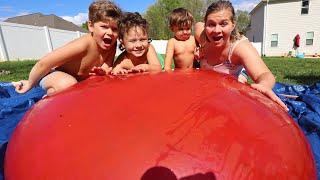 EPIC GIANT WATER BALLOON With MY BOYS