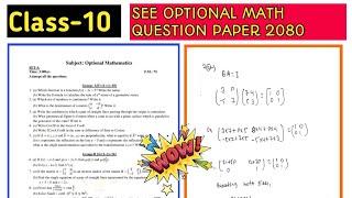 Class 10 opt maths question paper with solution   see question paper 2080