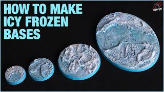 HOW TO MAKE ICE FROZEN SNOW BASES - Quick & Easy - Warhammer Frostgrave Dungeons & Dragons