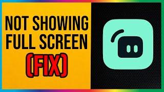 Streamlabs Not Showing Full Screen EASY FIX