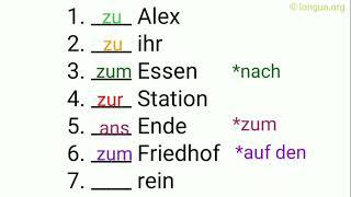 Wo bist du? Woher kommst du? Wohin gehst du? Akkusativ oder Dativ Setzen Sie ein Wechselpräpositio