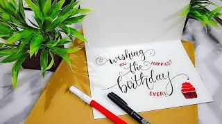 happy birthday calligraphy cardbounce calligraphy