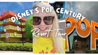 Disneys Pop Century Resort - FULL Room and Resort Tour  Pool view room July 2024