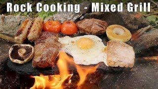 Cooking On a Rock - Bushcraft Mixed Grill