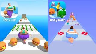 Fat 2 Fit vs Body Race. Crazy fat girl vs insane fat girl. All levels all skins MAX level