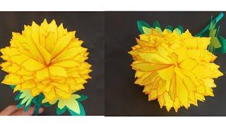 How to make 3D flowers with craft papereasy paper flower for kidshome decororigami flowercraft