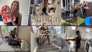 Sunday reset day cleaning laundry and car boot haul motivation uk mom of 2