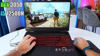 Uncharted 4  ACER NITRO 5 RTX 3050 I5 12500H POV Gameplay Test Graphics FPS CPU Temp 