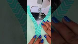 Sewing Tips And Tricks For Unique Neck Design For Summer Kurti And Dresses Using Olny Fabric #shorts