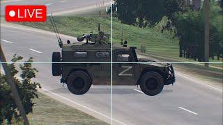 Russian Armored Vehicles Convoy Targeted by Ukrainian Anti-Tank Units - Arma 3