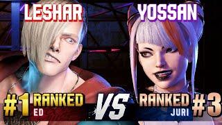 SF6 ▰ LESHAR #1 Ranked Ed vs YOSSAN #3 Ranked Juri ▰ High Level Gameplay