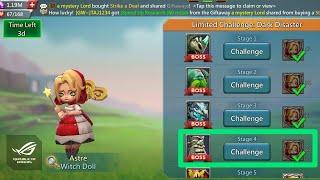 Limited Challenge Dark Disaster Stage 4 Challenge - Lords Mobile  Astre Witch Doll