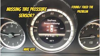 Mercedes tire pressure TPMS sensor missing warning fix on E350 W212 and GLE  C-Class.