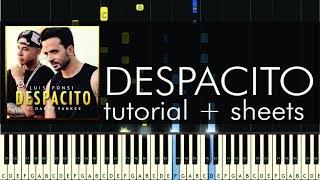 Luis Fonsi - Despacito ft. Daddy Yankee - Piano Tutorial + Sheets