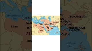 Middle East country in map