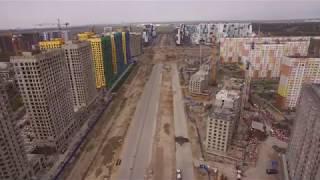 Строительство Комендантского проспекта от ул. Шаврова до р. Каменка апрель 2019