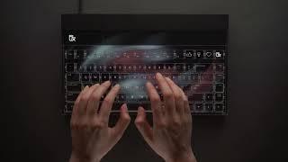 A completely transparent keyboard with a built-in display - Flux Keyboard Preview