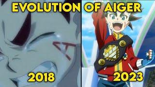 Beyblade Aiger Akabane Evolution 2018-2023  Turbo- Quadstrike   Beyblade Burst Quadstrike