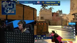 s1mple live reaction vs ENCE at IEM Katowice 2019 own footage