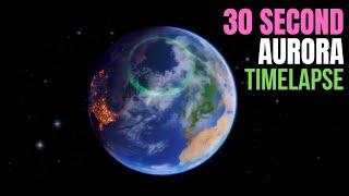 30 Second Timelapse - Aurora Borealis From Space