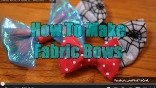 DiY Fashion - How To Sew Fabric Bows