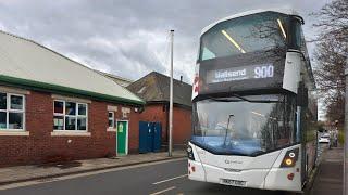 FULL ROUTE VISUAL Nexus Metro Replacement 900 Monkseaton - Wallsend 6333NK67 GOC Wright Streetdeck