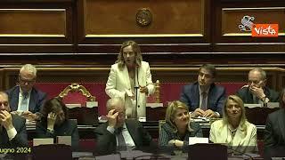 Giorgia Meloni replica in Senato alle domande sul Consiglio Europeo - INTEGRALE