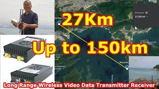 best long-range wireless video transmitter and receiver drone uav HDMI IP camera two-way test 2022