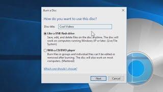 Windows 10 How to burn CDs and DVDs