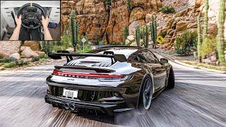 Porsche 911 GT3 - Forza Horizon 5 Steering Wheel + Shifter Gameplay