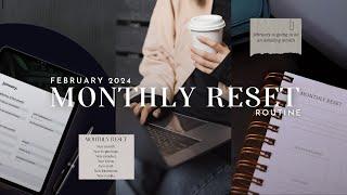 FEBRUARY MONTHLY RESET ROUTINE  *free notion template* goal setting reflection and a deep clean